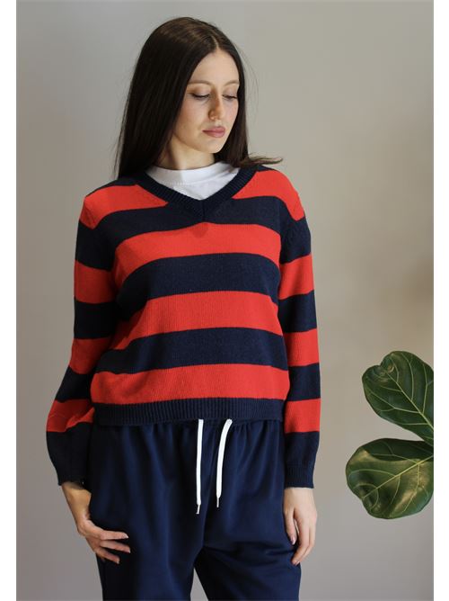 Pullover a riga scollo v DIECI MINUTI | 2248-061